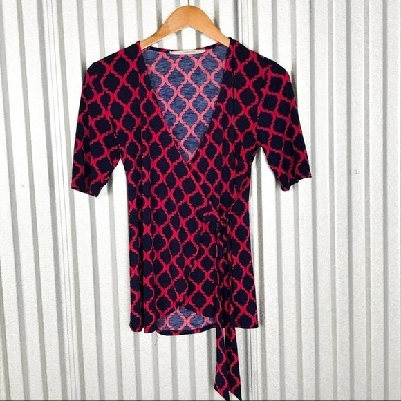 41 Hawthorn Stitch Fix Blue Faux Wrap Blouse S Small - Picture 4 of 10